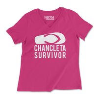 Chancleta Survivor V-Neck T-Shirt