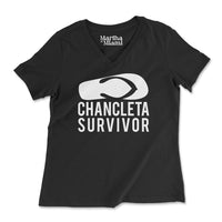 Chancleta Survivor V-Neck T-Shirt
