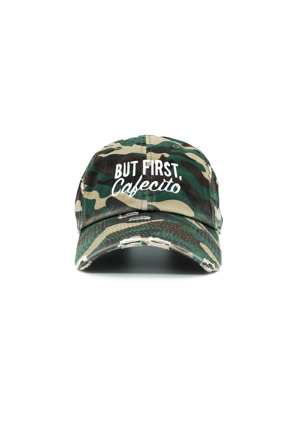 But First, Cafecito Distressed Hat