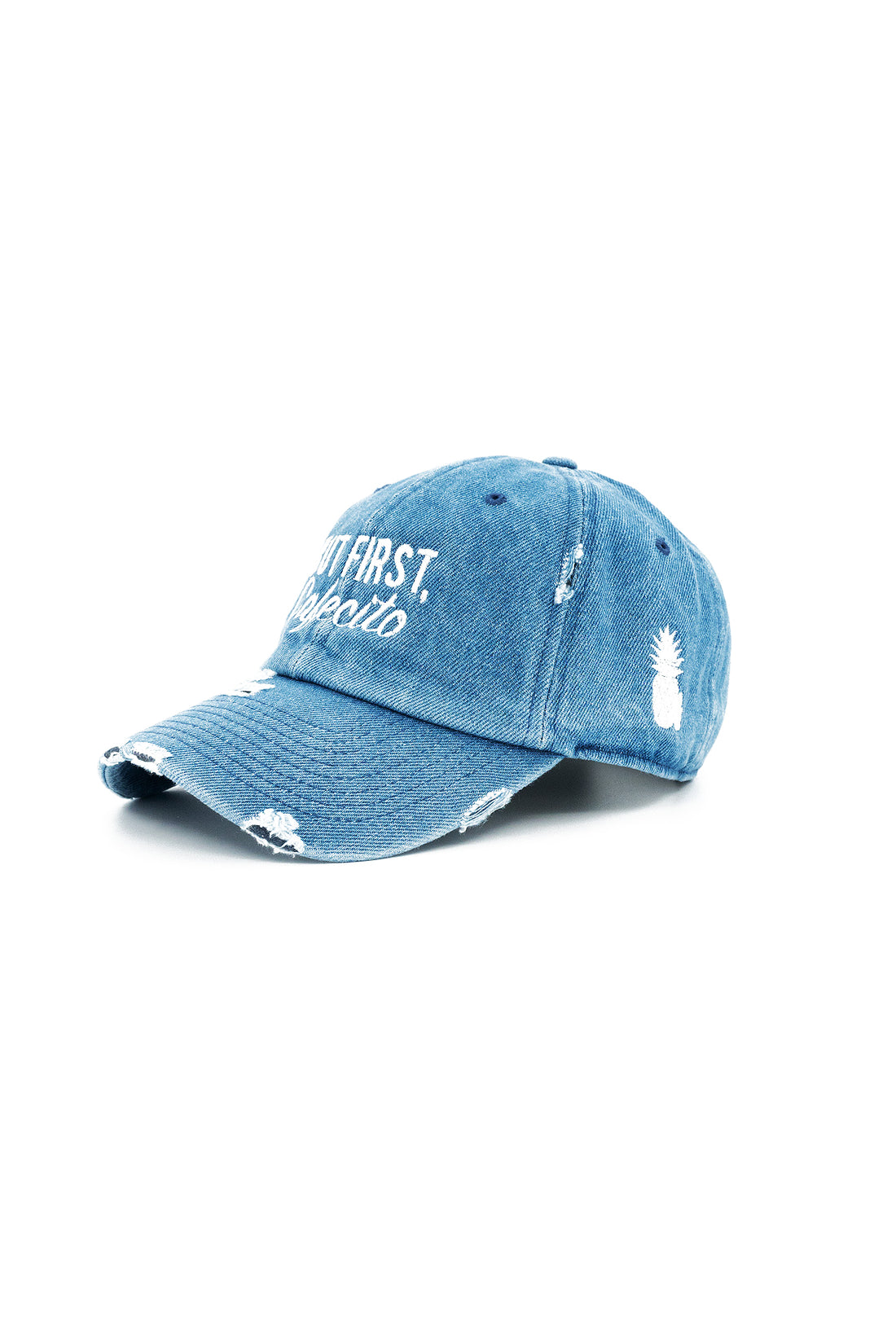 But First, Cafecito Distressed Hat