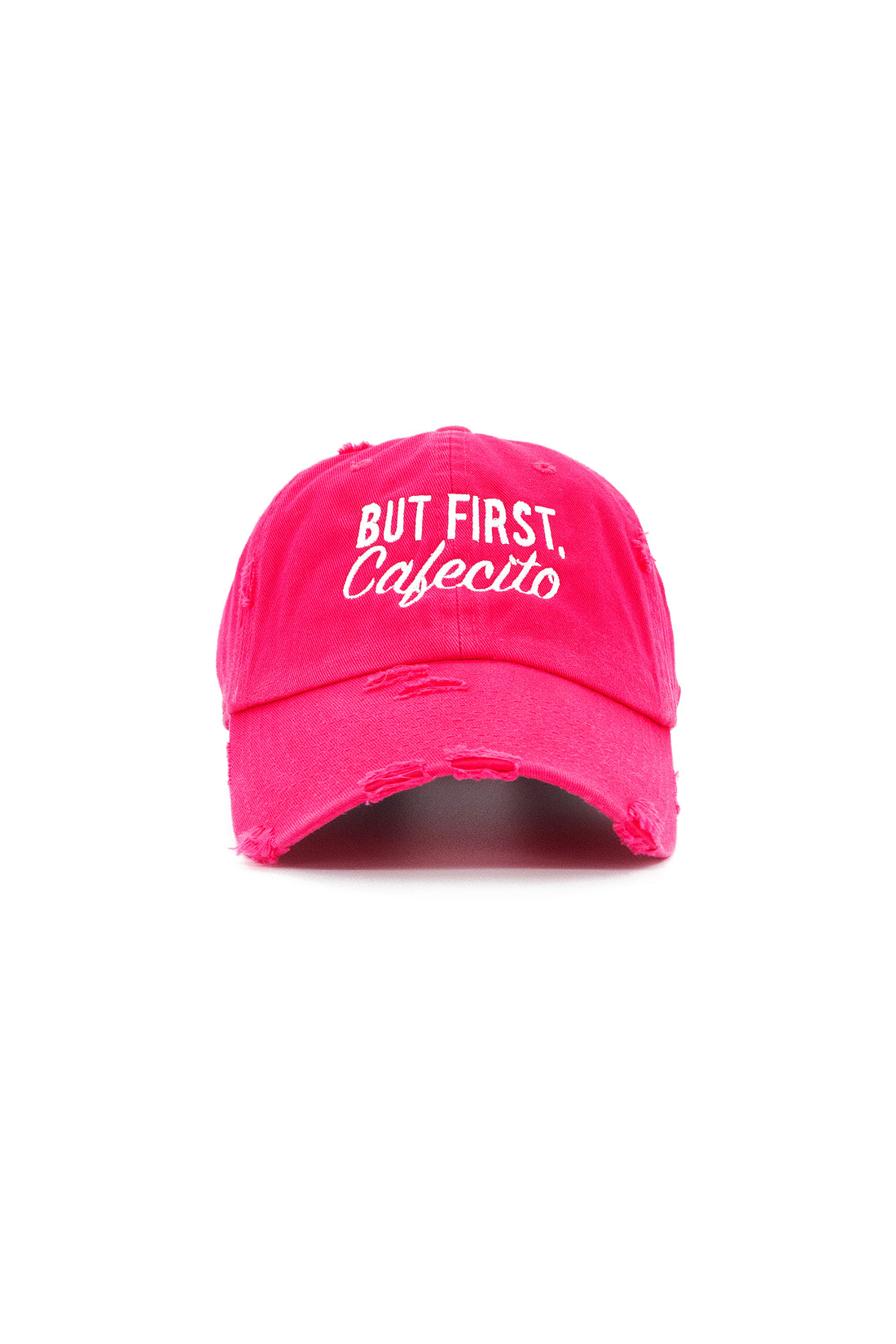 But First, Cafecito Distressed Hat