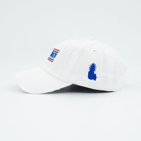 Cuban Bred Dad hat Funny Miami Cuban Bread Design pina colada logo on side
