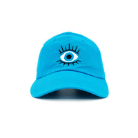 Evil Eye Hat, Protective Embroidered Cap, Unisex Fashion Hat, Spiritual Defense Accessory, Good Luck Charm Cap, Unique Gift Idea, Adjustable Black Hat, Quality Embroidery Design, Mystical Warding Accessory, Durable Fashion Hat