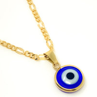 Evil Eye Charm with 18K GF Necklace