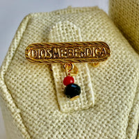 Dios Me Bendiga Azabache Charm Evil Eye Protection for Baby Gold Filled