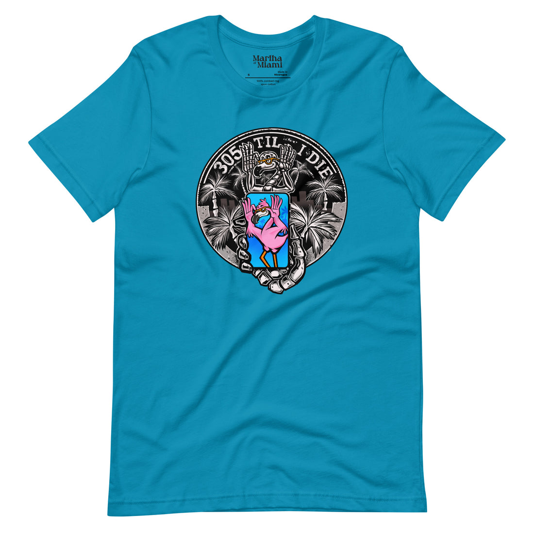 Aqua unisex t-shirt with &