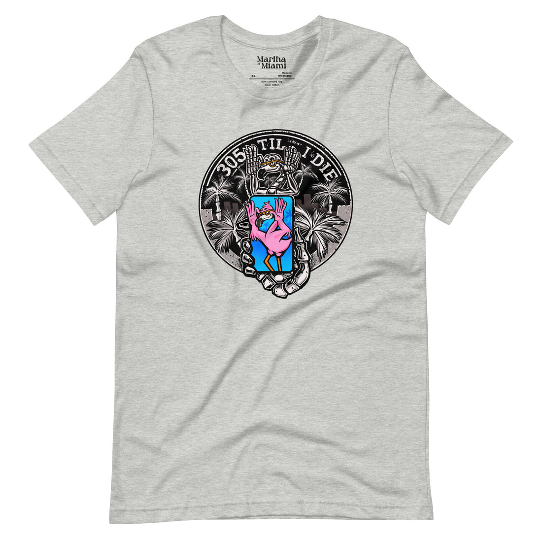 Grey unisex t-shirt with &