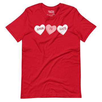 Amor, Fé, y Café T-Shirt - Unisex