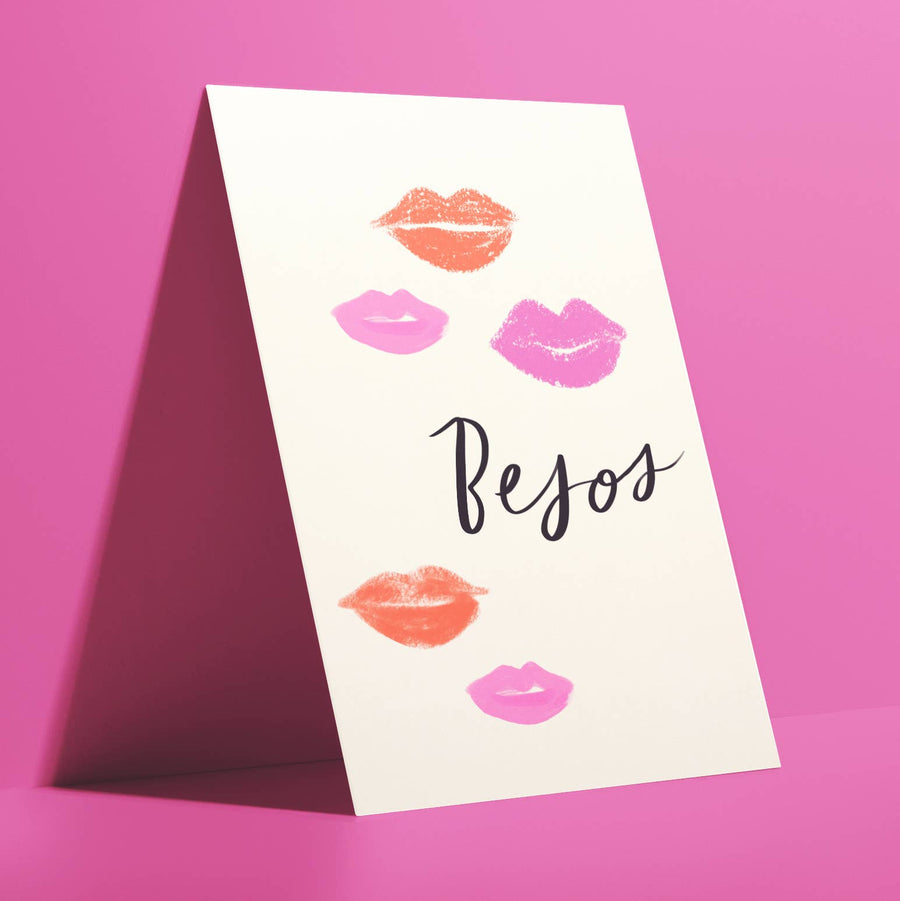 Besos Spanish Valentine's Day Greeting Card