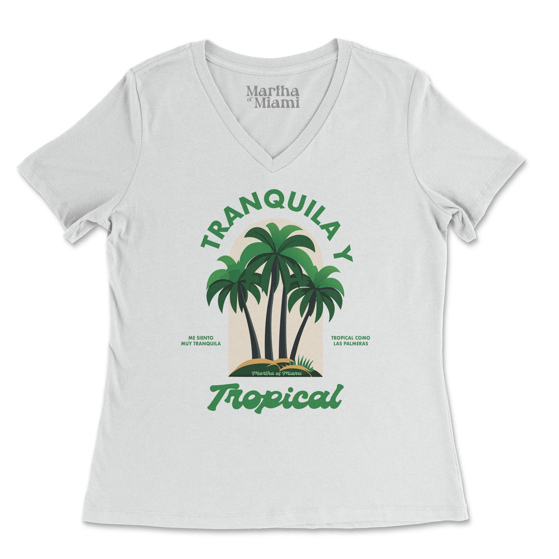 Tranquila Y Tropical V-Neck T-Shirt