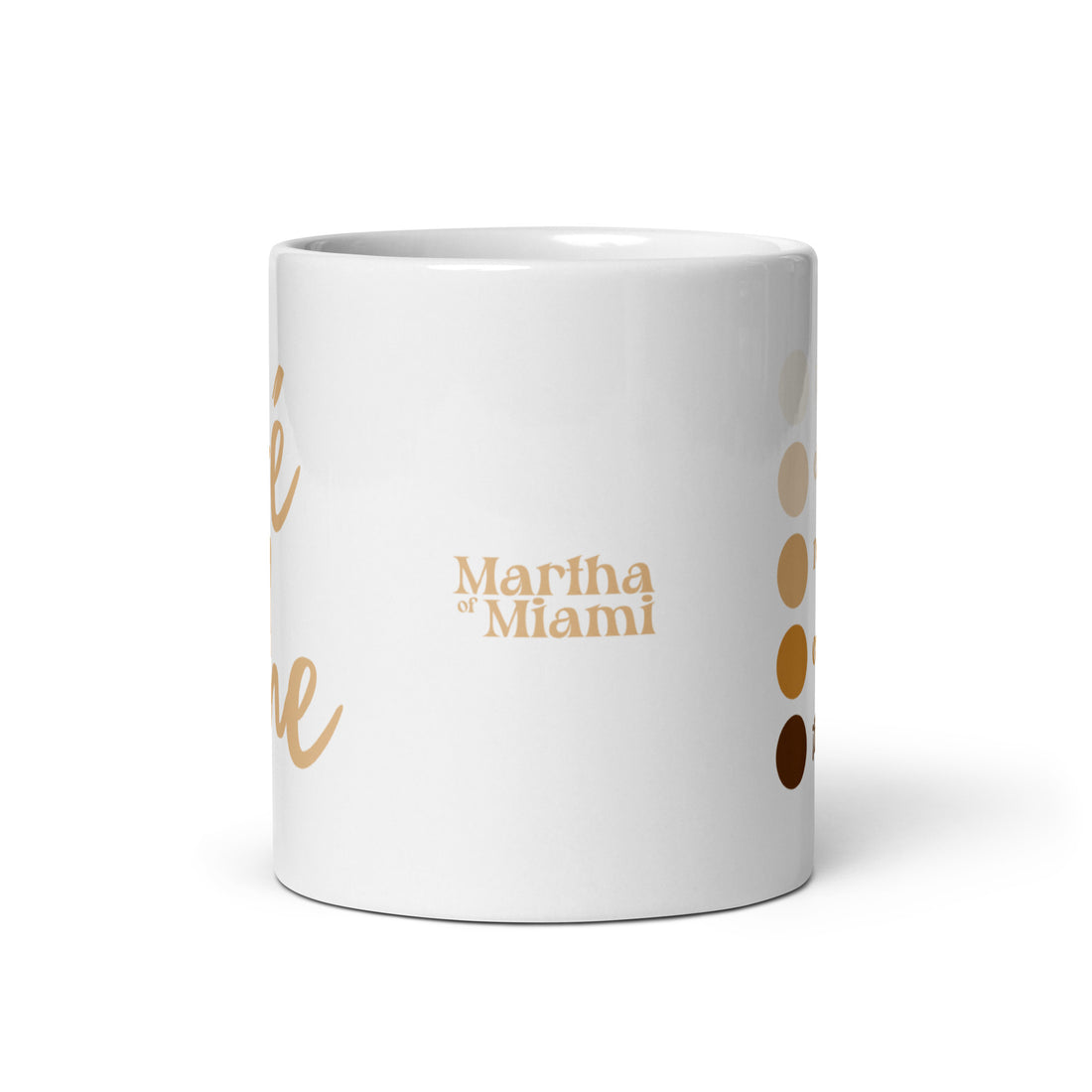 Cafe con leche white mug from Martha of Miami
