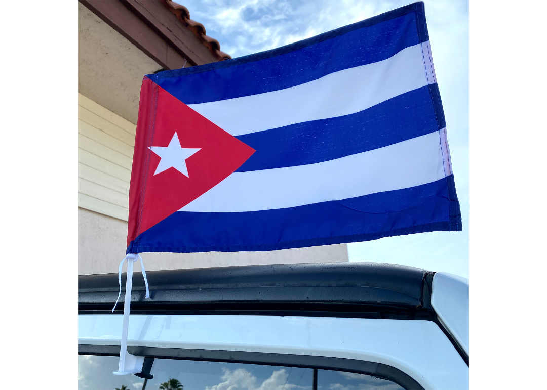 Cuban Car Window Flag