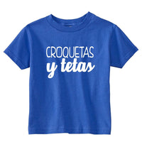 Croquetas y Tetas from Miami T-shirt for latino toddlers
