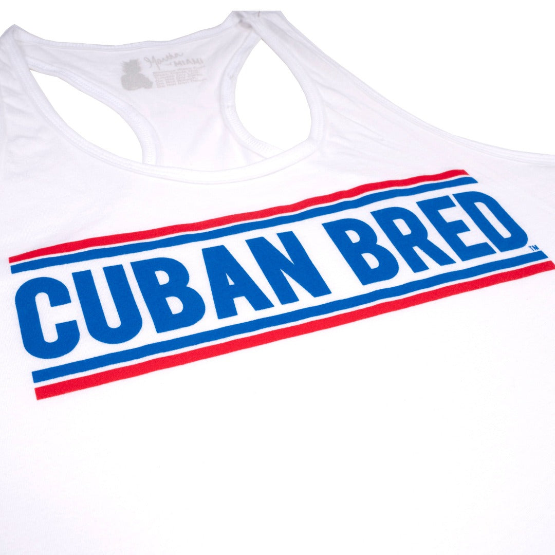 cuban bread funny miami white tank top