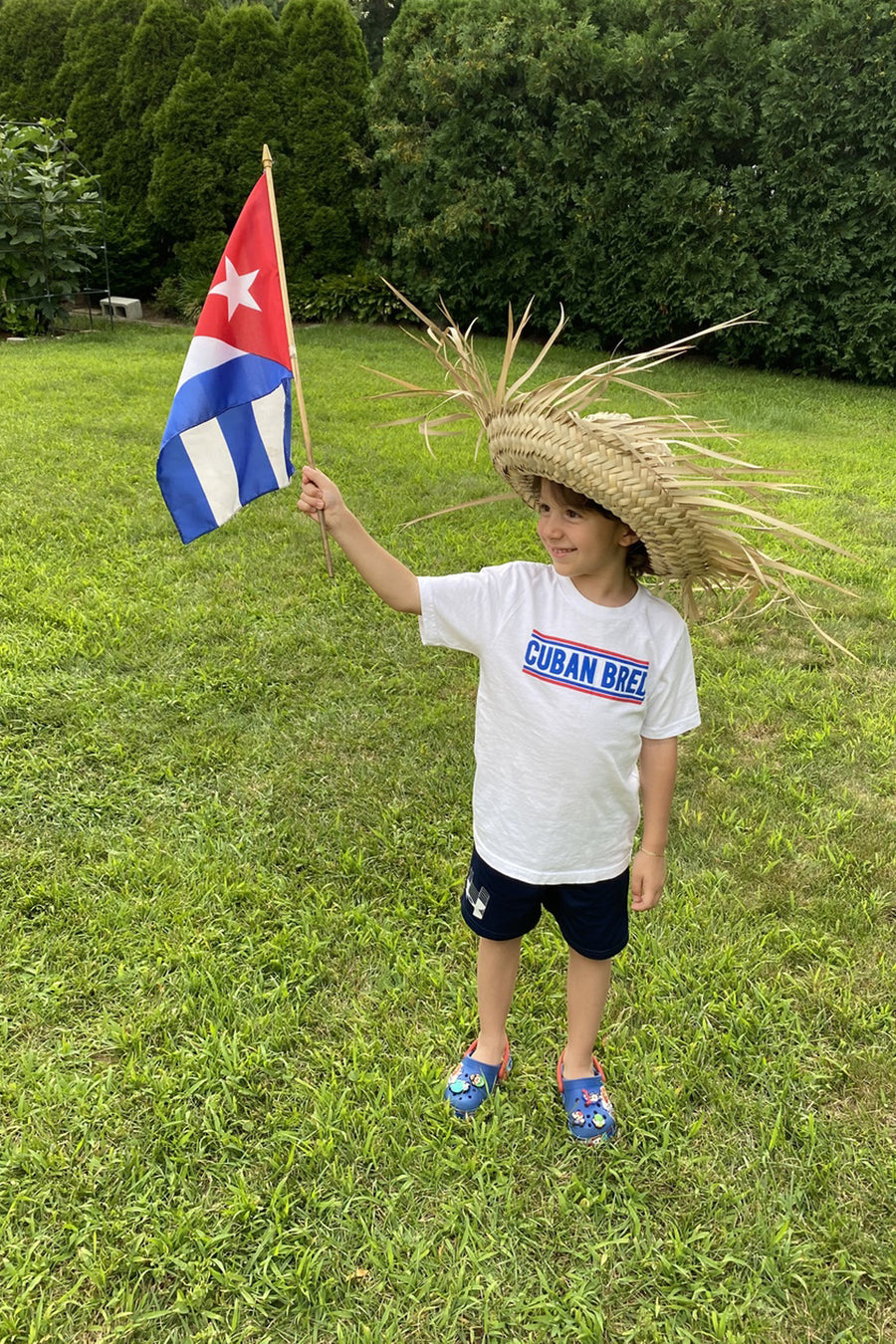 Hispanic Heritage Month Cuban Kid Cuban Flag wearing Cuban Bred