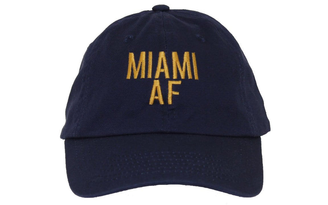 Navy Miami AF Dad Hat FIU Colors Dad Hat