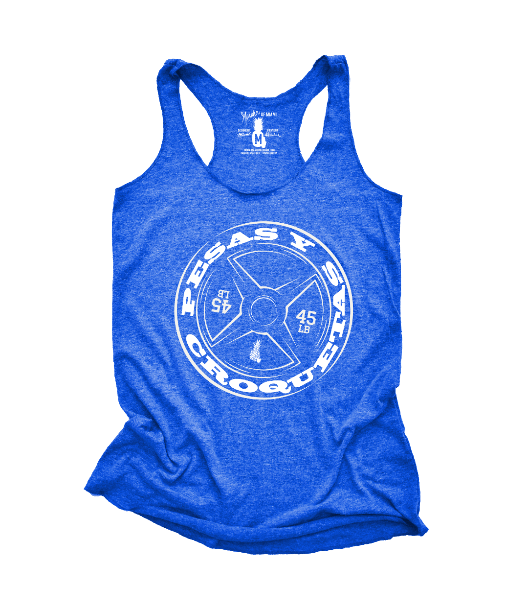 Pesas Y Croquetas Funny Miami Tank Top Gym Tank Top 