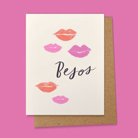Besos Spanish Valentine's Day Greeting Card
