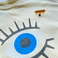 Dios Me Bendiga Azabache Charm Evil Eye Protection for Baby Gold Filled with Mal De Ojo Tee